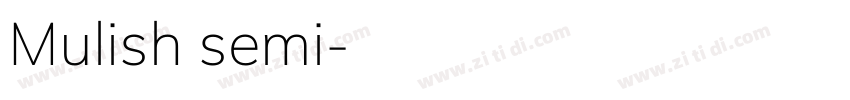 Mulish semi字体转换